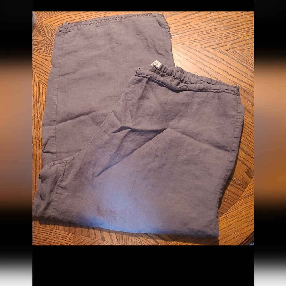 Eileen Fisher linen crop pants